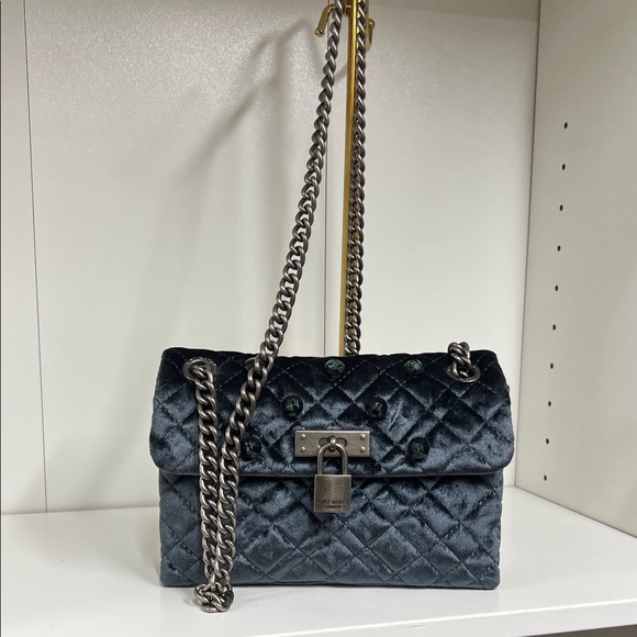 Kurt Geiger Handbags - 🔥🔥 Kurt Geiger Velvet  Quilted Chain crossbody/ 2 way bag like new